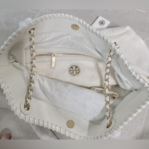 NWT - TORY BURCH "MARION" SHOULDER HANDBAG (WHITE) - Picture 7 of 15
